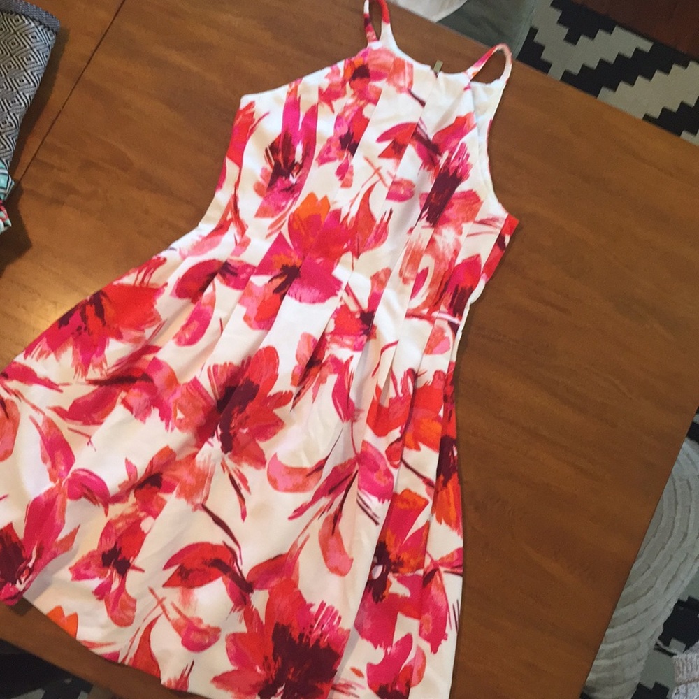 Vince Camuto pleated floral dress